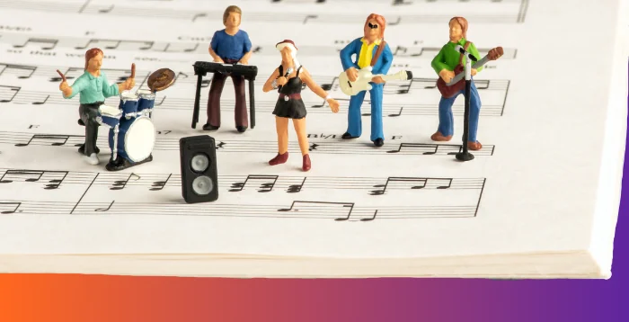 A band of miniatures that represent a successful business