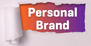 Paper ripping with "Personal Brand" written in the rip