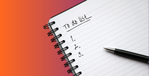 New Years Resolutions - shown by an empty to do list