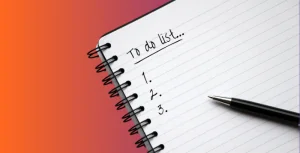 New Years Resolutions - shown by an empty to do list